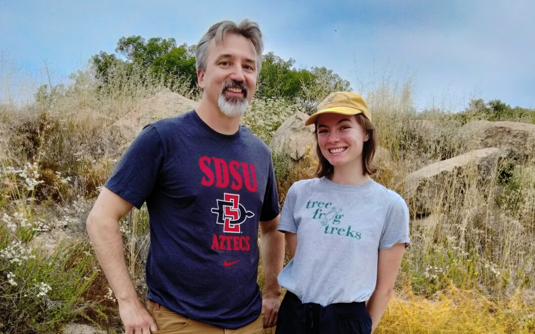 SDSU professor of biology Rulon Clark and Master's student in ecology, Emma McAndrews